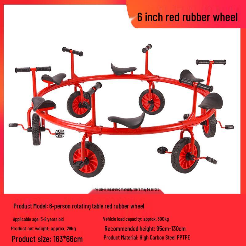 Children's Double Pedal Tricycle with Basket for Outdoor Play