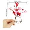 5PCS Artificial Flower Napkin Ring Elegant Romantic Design Napkin Holder Heart Symbol Napkin Buckle Valentine's Day