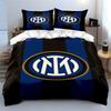 Blauwzwarte strepen, Inter logo. Beddengoedsets Dekbedovertreksets Dekbedovertrekken Kussenslopen(1*Dekbedovertrek 2*Kussenslopen zonder dekbedvulling)