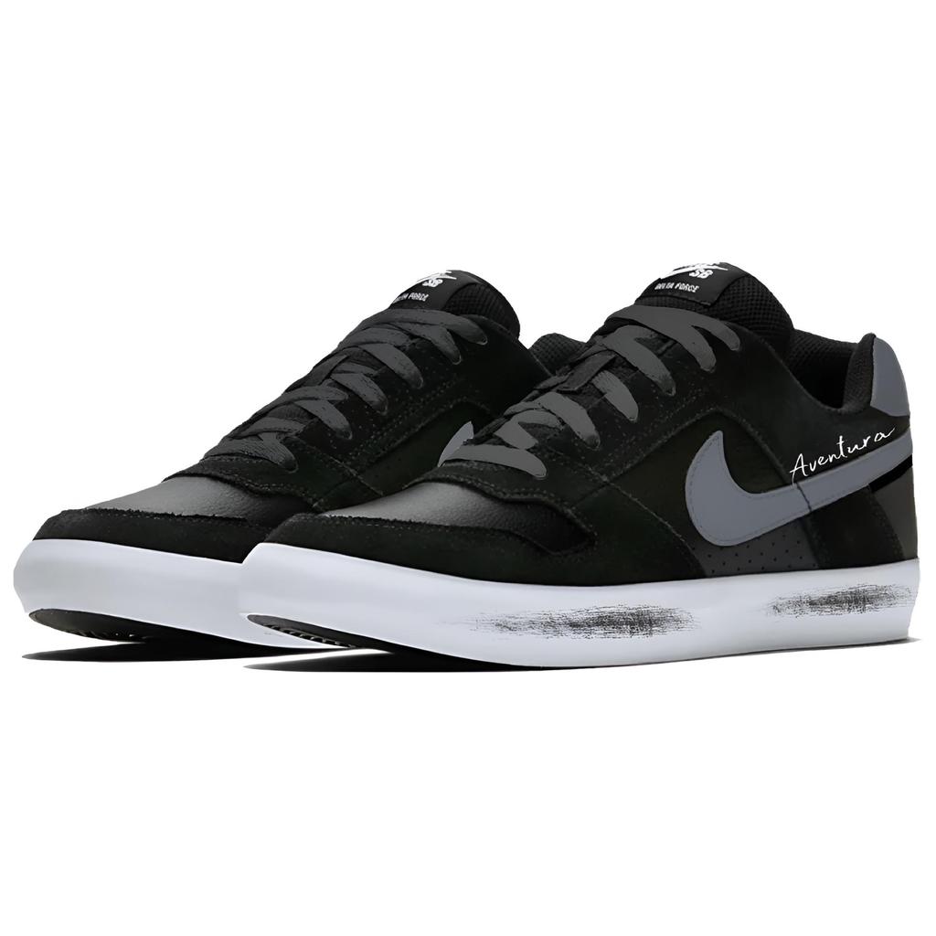 Nike SB Delta Synthetic Leather, Leather Slip Resistant, Abrasion Resistant, Lightweight Low top Skateboard Shoes Men's 942237-010(Team303-)