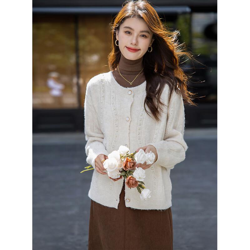 

MOCANA Women s French Beaded Knit Cardigan One Size