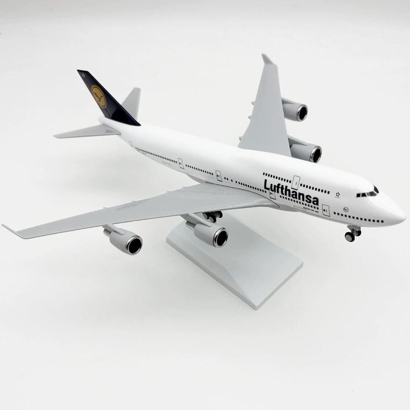 1/250 Scale Souvenir Toy for Boys 30CM B747 Lufthansa Airlines Resin Aircraft Plane Airliner Display Model Plane Collection Gift