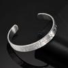 Stainless Steel Hammered Opening Bangle for Men, Minimalist Chunky Cuff Bangle Bracelets, Fashion Punk Jewelry Gift
