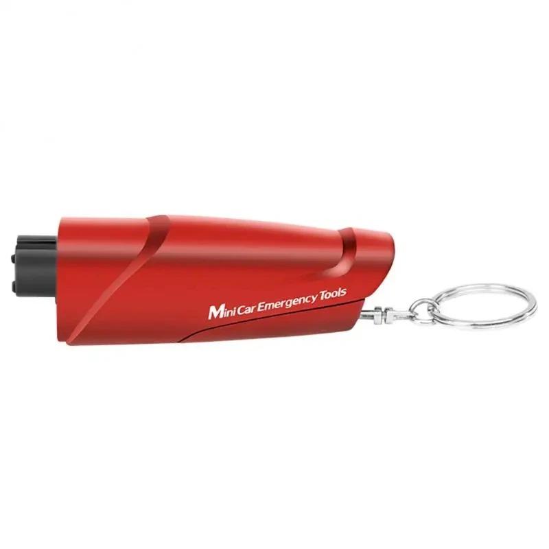

Car Emergency Hammer Mutifunction Emergency Windows Glass Breaker Safety Belt Cutter Keychain Self Rescue Tool красный