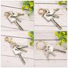 PATIKIL Lobster Rasp Keychains, 2-Pack, 3/4" Brass Oval Lobster Rasp Swivel Trigger Snap Hook Purse Lanyard Clips for DIY Leather Crafts