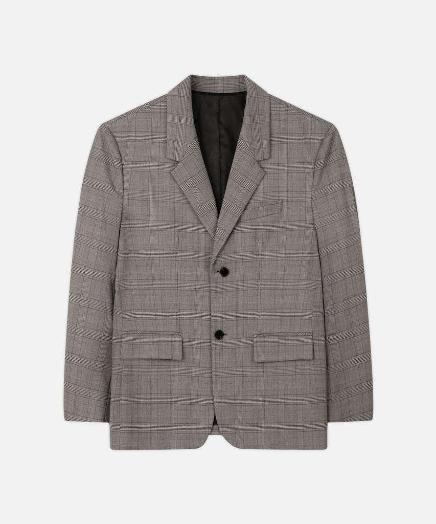 Draw Fit Oversized Minimal Check Blazer [Beige]