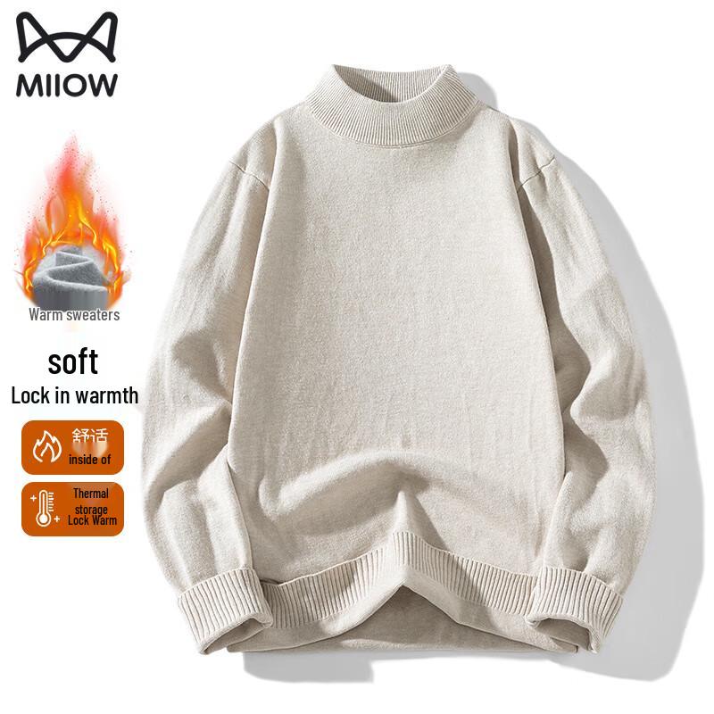 Men's Warm Half-High Collar Pullover Sweater