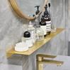 Brushed gold bathroom shelf bathroom rack wall hanging cosmetics storage rack toiletries shelf