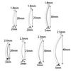50pcs/lot Copper Curved Tube Gold Silver Smooth Tube Beads Jewelry Connectors For DIY Charm Bracelet Necklace Making Accessories
