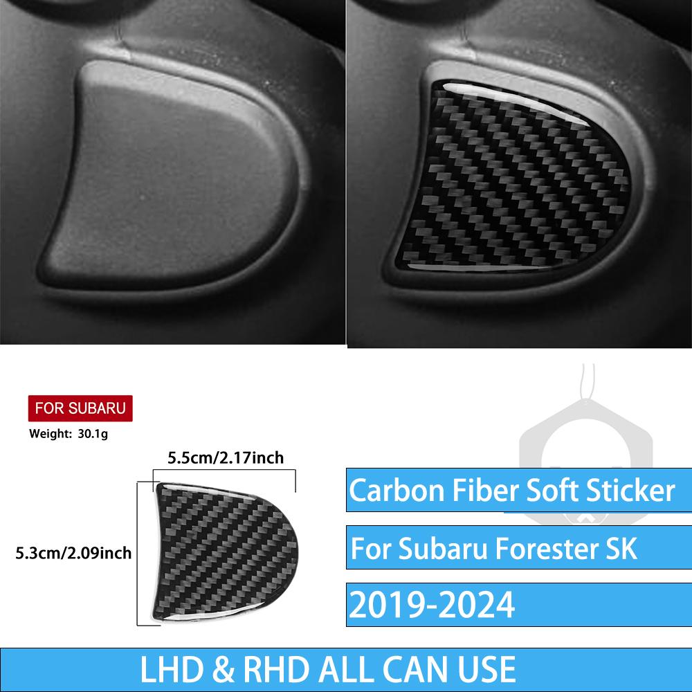 Real Carbon Fiber Car Accessories Gear Air Vent Set Trim Cover Soft Sticker For Subaru Forester SK      2024