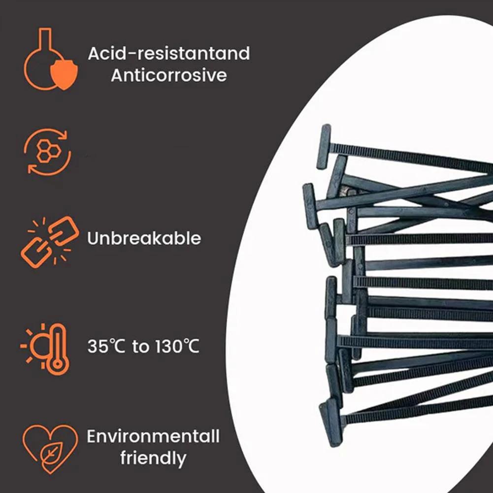 100/200Pcs Nylon Cable Zip Ties Self-Locking Heavy Duty Cable Tie Buckle Universal Zip Ties Holder Wire Tie Fastening Strap Tool
