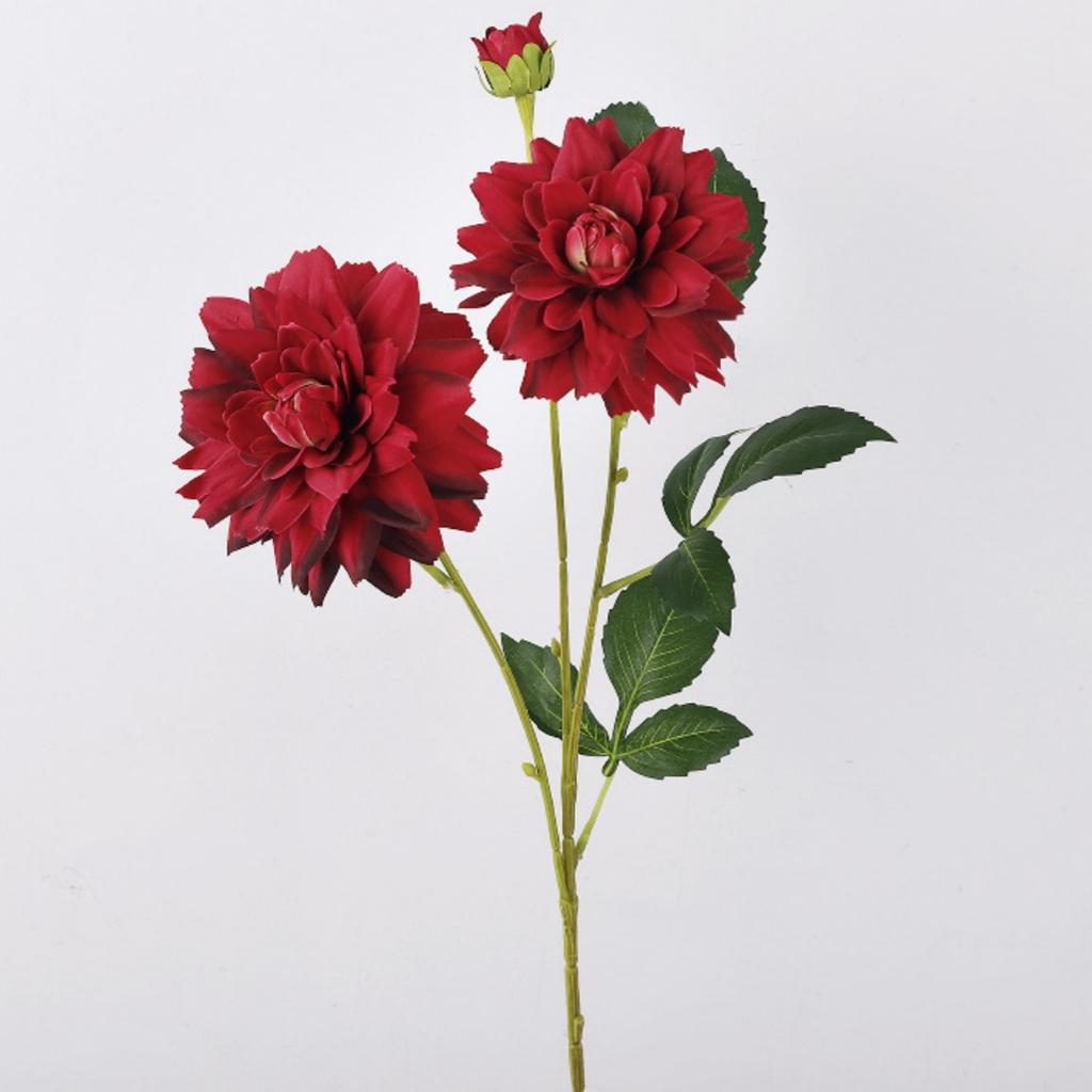 76cm Long-stemmed Artificial Dahlia Silk Flower Realistic Dahlia for Home Floral Arrangements Wedding Photography Decorations
