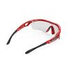 Rudy Project TRALYX Sports Sunglasses for Road and Fire Red Frame with Impact X 2 Photochromic Black Lenses Bikes, Cycling, Marathons, Jogging,