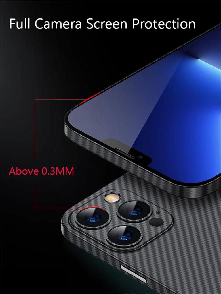 Carbon Fiber Pattern Matte Case For iPhone 15 Pro 14 13 12 Mini 11 Pro Xs Max XR X 6 6s 7 8 Plus SE 0.3mm PP Luxury Back Cover