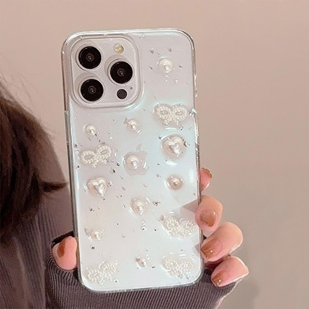 Pearl Bow Phone Case For Iphone 16/15/14/13/12/11