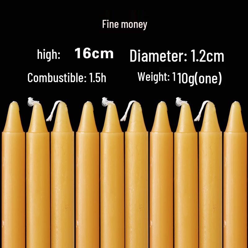 Red & White Smokeless Odorless Emergency Candles - Burn-Resistant, Cotton-Wick Disaster Prevention Lighting