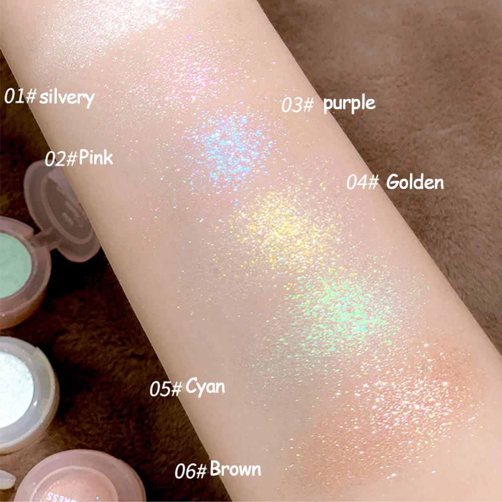 Monochrome Eyeshadow Palette Diamond Glitter Discoloration Eyeshadow Highlighter Sequins Waterproof Lasting Eyes Makeup Pigments