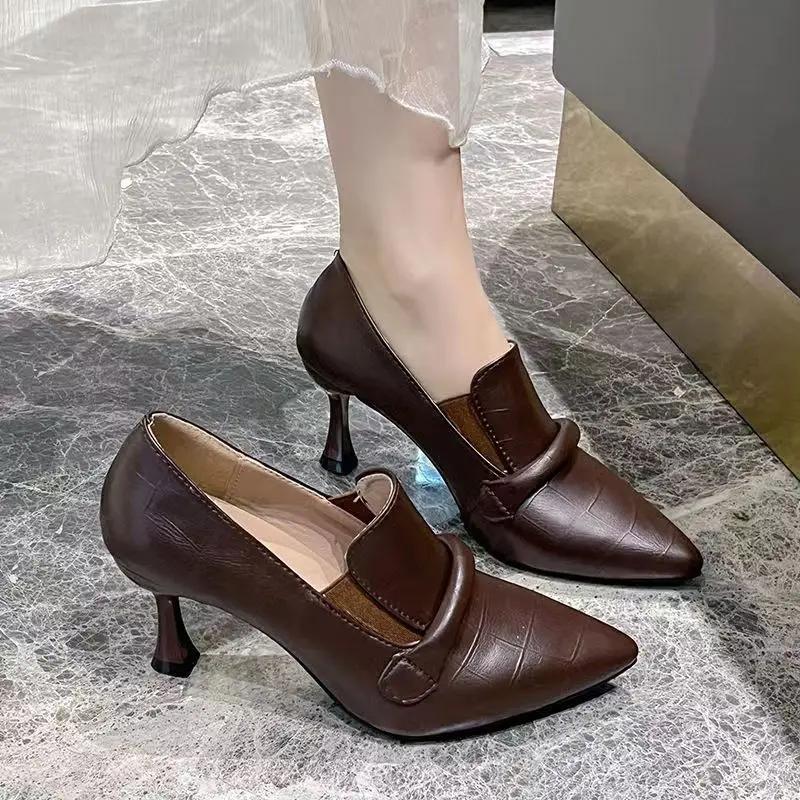 Fashion High Heels Women's Shoes Office Pumps on Heeled Pointed Toe Ladies Stilito Chic Point Shoe Quick Delivery Stylish Summer 2025 39