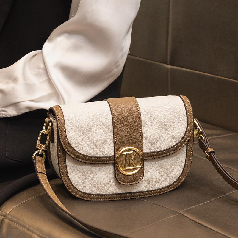Cross-Border New Quilted Women's Bag Luxury Brand Saddle Bag Fashionable High-End Versatile Handbag Shoulder Crossbody Bag