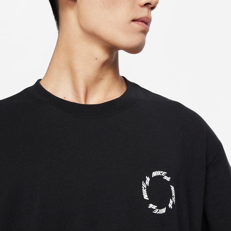 Nike Alphabet Print Loose Round Neck Short Sleeve T-Shirt Men Tops Black FB8143-010