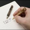 All-Metal Mini Brass Pen Easy Carry Neutral Ballpoint Pen Travel Pocket Pen  Signature Gift