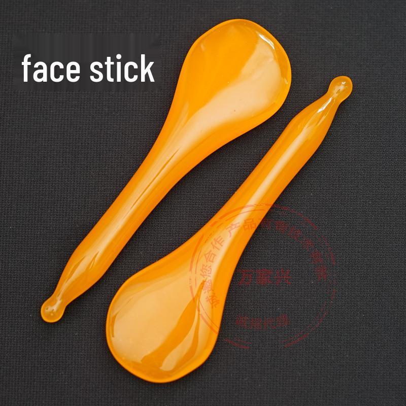 Jade Gua Sha Fish-shaped Face and Body Scraping Board - Transparent Crystal Acupressure Massage Tool.