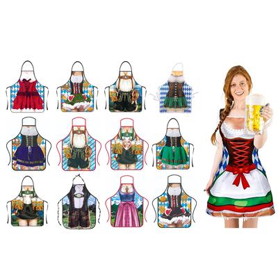 Osobowość Fartuch Oktoberfest Zabawny Niemiecki Fartuch Piwny Kuchenny Fartuch do Gotowania dla Mężczyzn Kobiet Przyjaciół Kostium Impreza BBQ