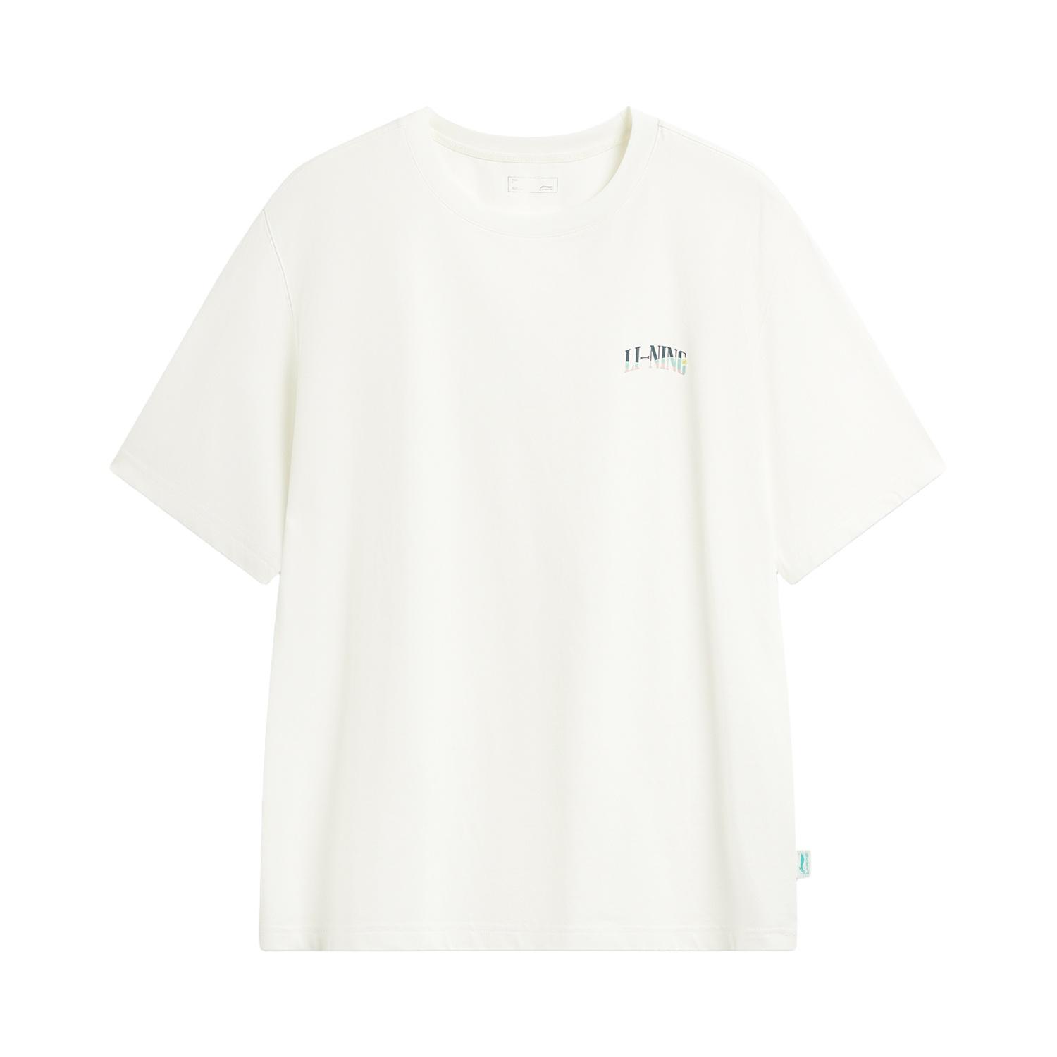 Li-Ning Round Neck Logo Letter Stitching T-Shirt Men tops AHSW275-1 S