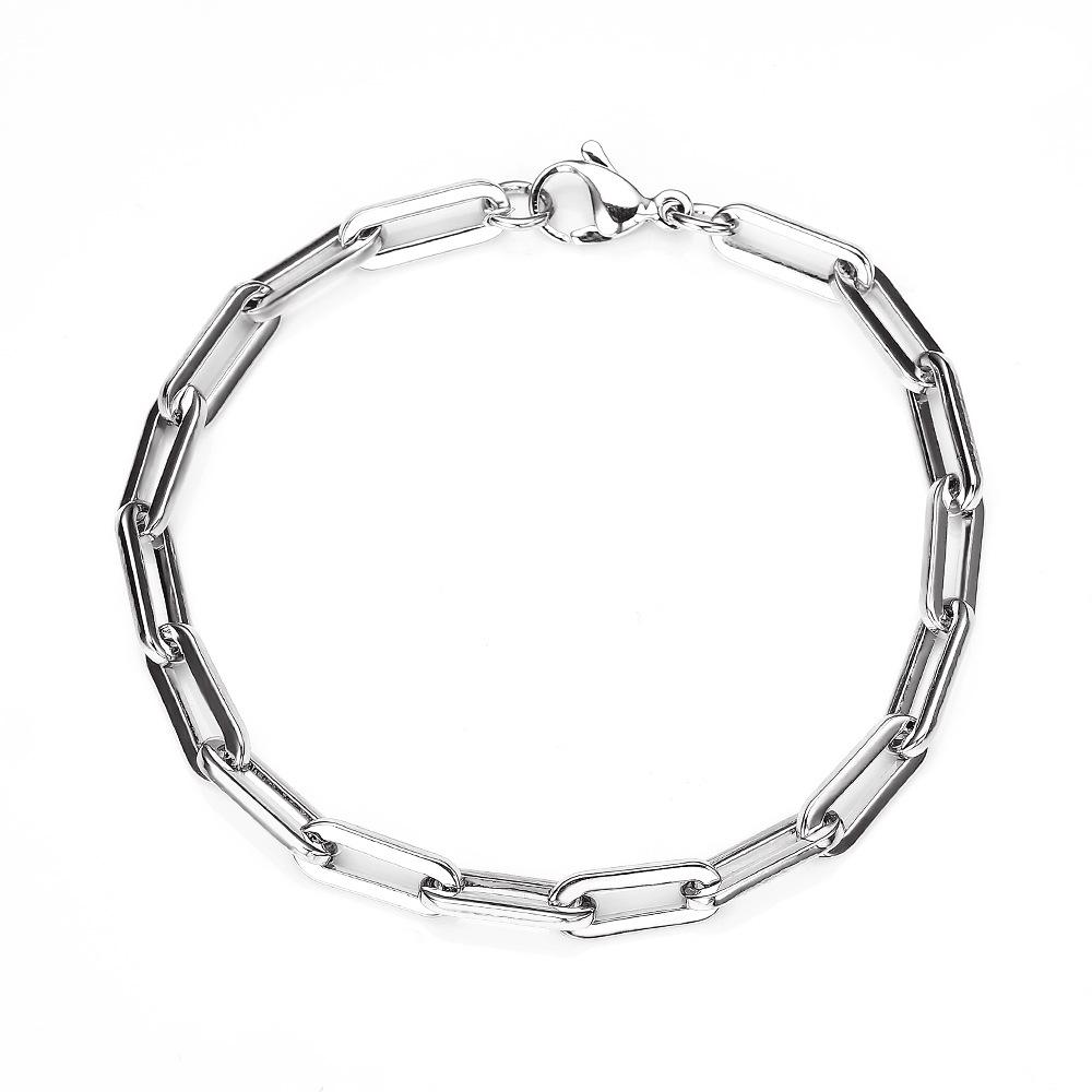 Korean-Style Titanium Steel Chain Bracelets for Women