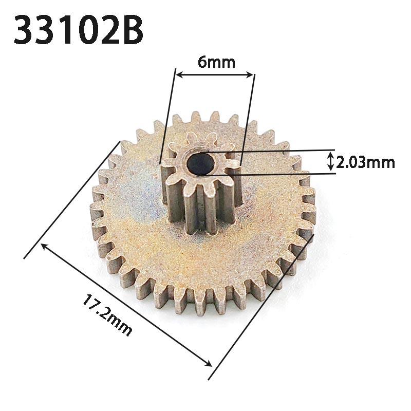 33102B 0.5M Alloy Double Gear Big 33 Teeth OD=17.2mm Small 10 Teeth od=6mm Metal Pinion 33T+10T