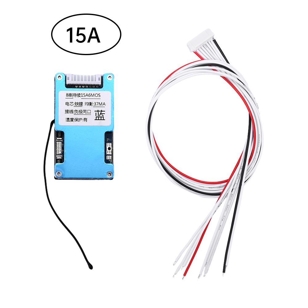 LiFePo4 Battery BMS 8S 24V 15A/20A/25A Same Port Balanced Charge Board Equalizer with NTC Temp Protection For Electric Tools