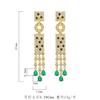 Cross Border Hot New Tassel Earrings With Silver Gold-plated Micro Inlaid Emerald Simulated Batch