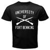 Universität Fort Benning Armee Militär Herren Schwarz Größe S bis 5XL