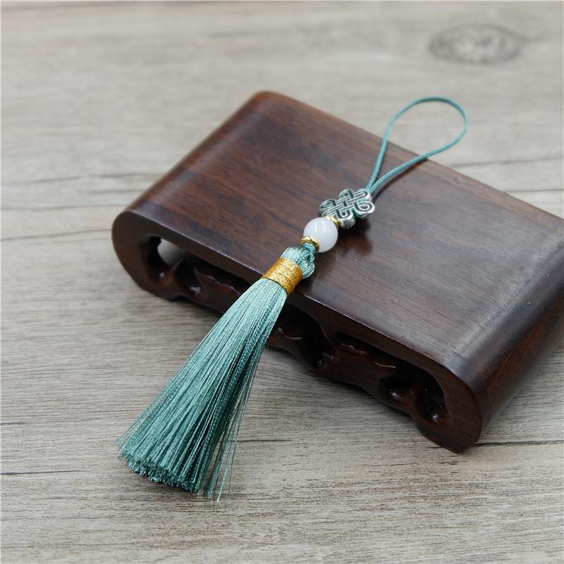 Mini Small Chinese Knot Fringed Ear, Chinese Wind Hand Bookmark Case Hanging Ear Accessories Pendant Small Fringed Pendant