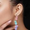 Trendy Multicolor Rabbit Earrings Acrylic Animal Dangle Ear Rings Fashion Statement Jewelry Animal Theme Ear Accessory