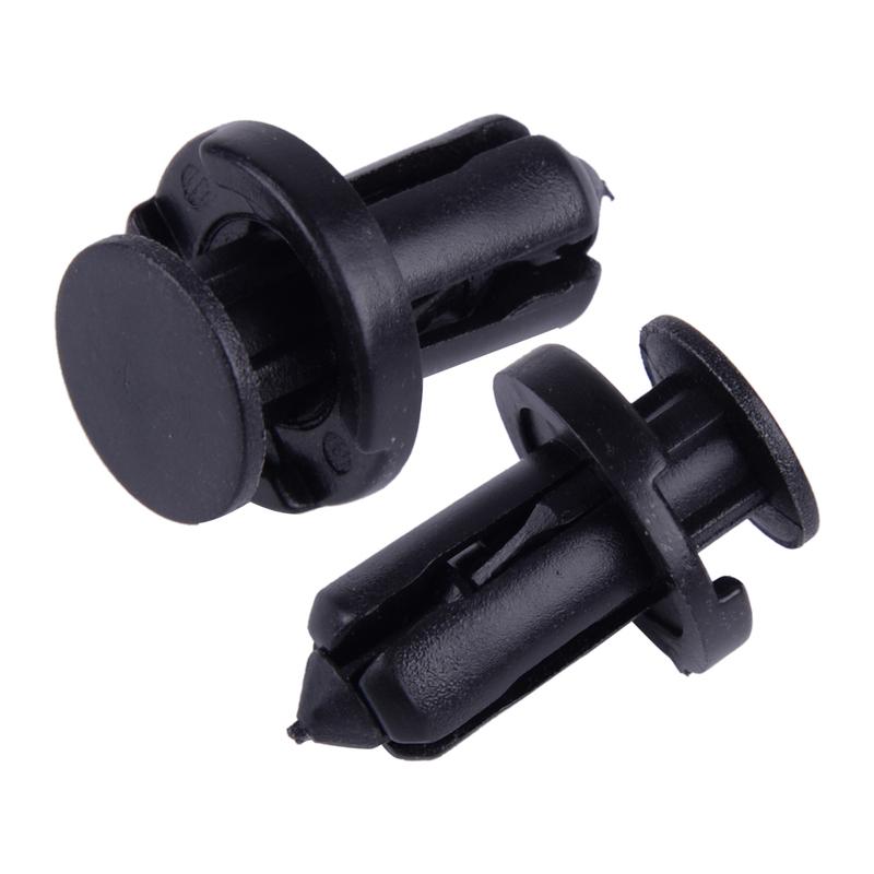 Car Interior Accessories 30Pcs Black Nylon Push-Type Bumper Fastener Retainer Clips Rivet Fit For Nissan 01553-09241 0155309241