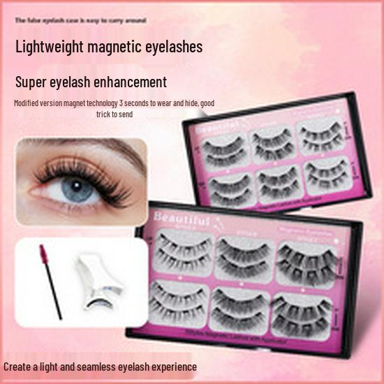 Quantum Magnetic Eyelash Set - False Magnet Eyelashes with Curler