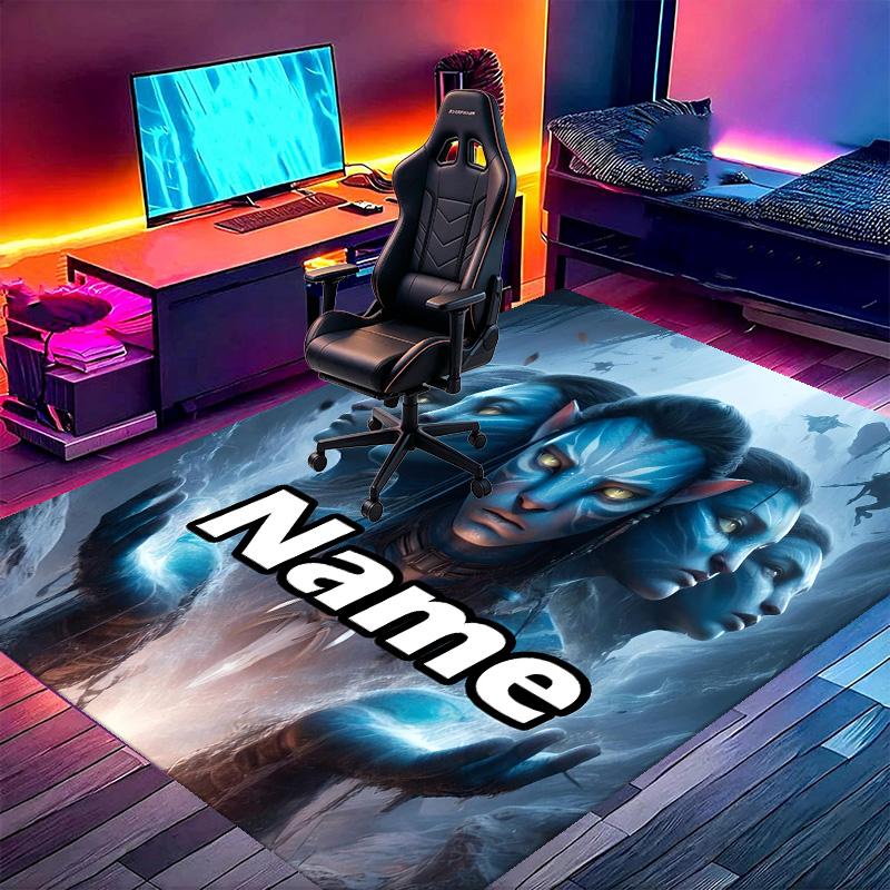 Custom Name Personalized Avatar Print Carpet, Versatile Home Decor Rug, for Playroom, Apartment, Balcony, Entryway, Hallway Gift