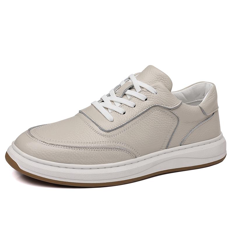 Fashion Genuine Leather Casual Mens Shoes Handmade Lace-up Outdoor Oxford Mens Sneakers High Quality Soft Bottom Skateboard Shoes Mens