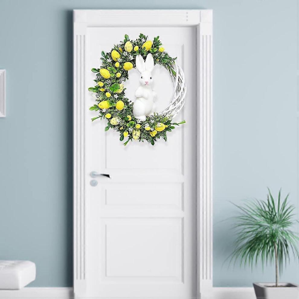 Easter Door Decoration Easter Wreath Bunny Yellow