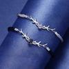 Hirschgeweih Herz Design Armband Kupfer Schmuck Zirkonia Intarsien Elegant Freizeitstil Für Frauen Valentinstag Geschenk