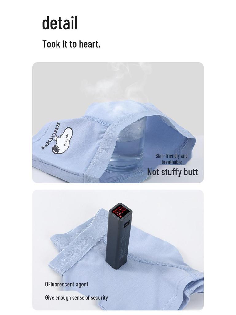 Snoopy Boys' Cotton Boxer Briefs - A-Class Shorts for Little to Large Boys