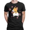 Corgi Mom Dog Flower Love T Shirts Unisex Unisex Pure Cotton Funny Tshirt Crewneck Tee Shirt Short Sleeve Clothes Graphic Printed