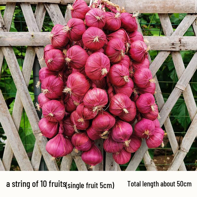 Kunstmatige Knoflook en Chili Hangdecoratie - Boerderijstijl & Fotografie Props