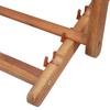 Folding Beach Chair Fabric Seat and Wooden Frame Gray