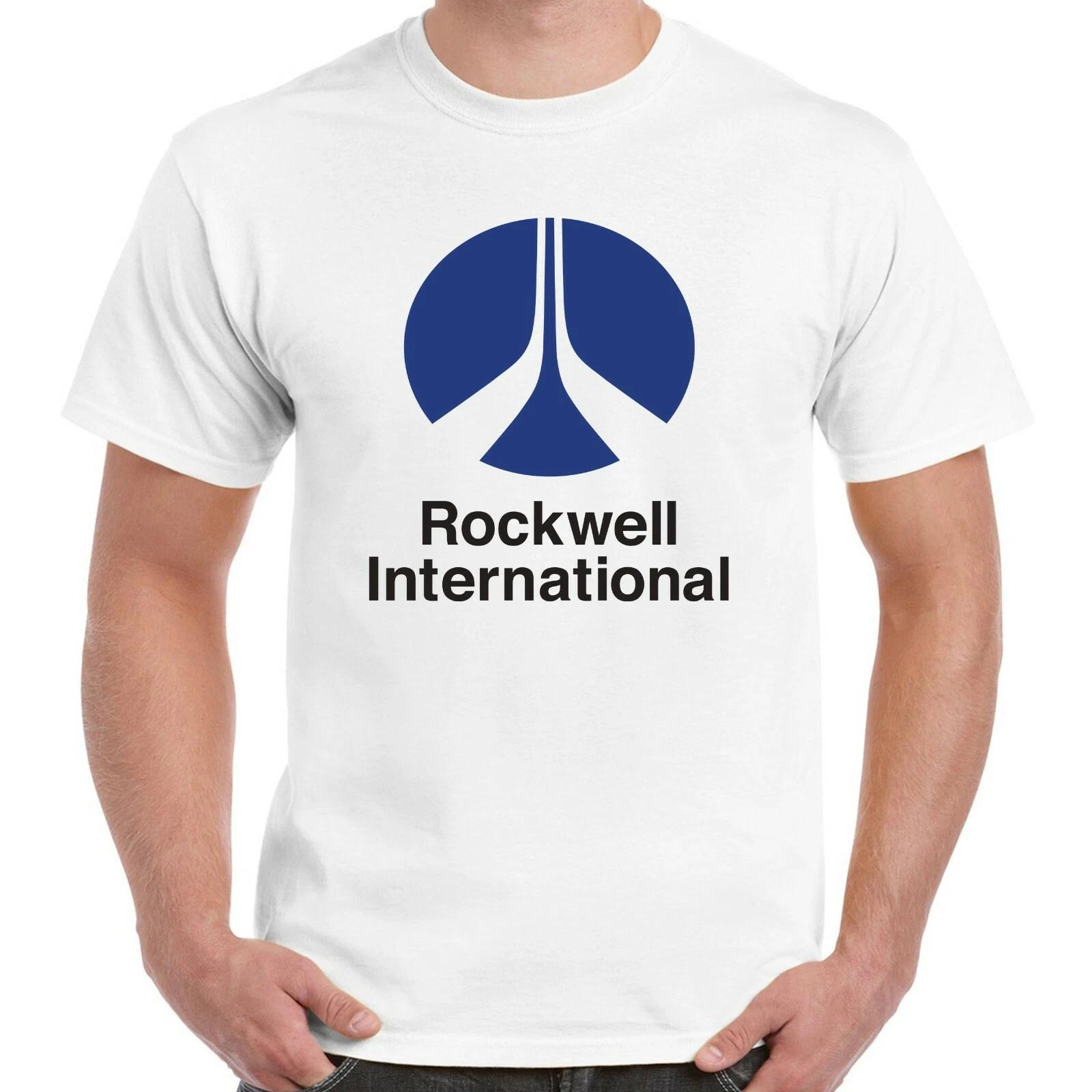 Футболка с логотипом Rockwell International - Несуществующая аэрокосмическая компания - Белая футболка XXXXL