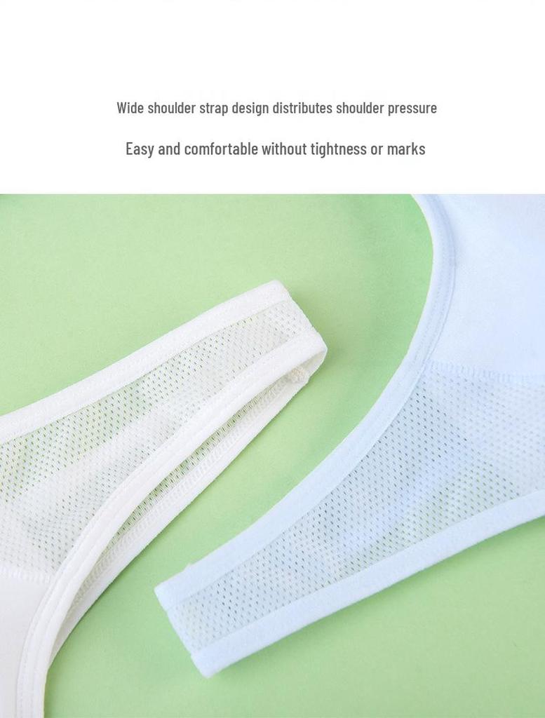 Junior Girls' Pure Cotton Sports Bra - Breathable & Supportive