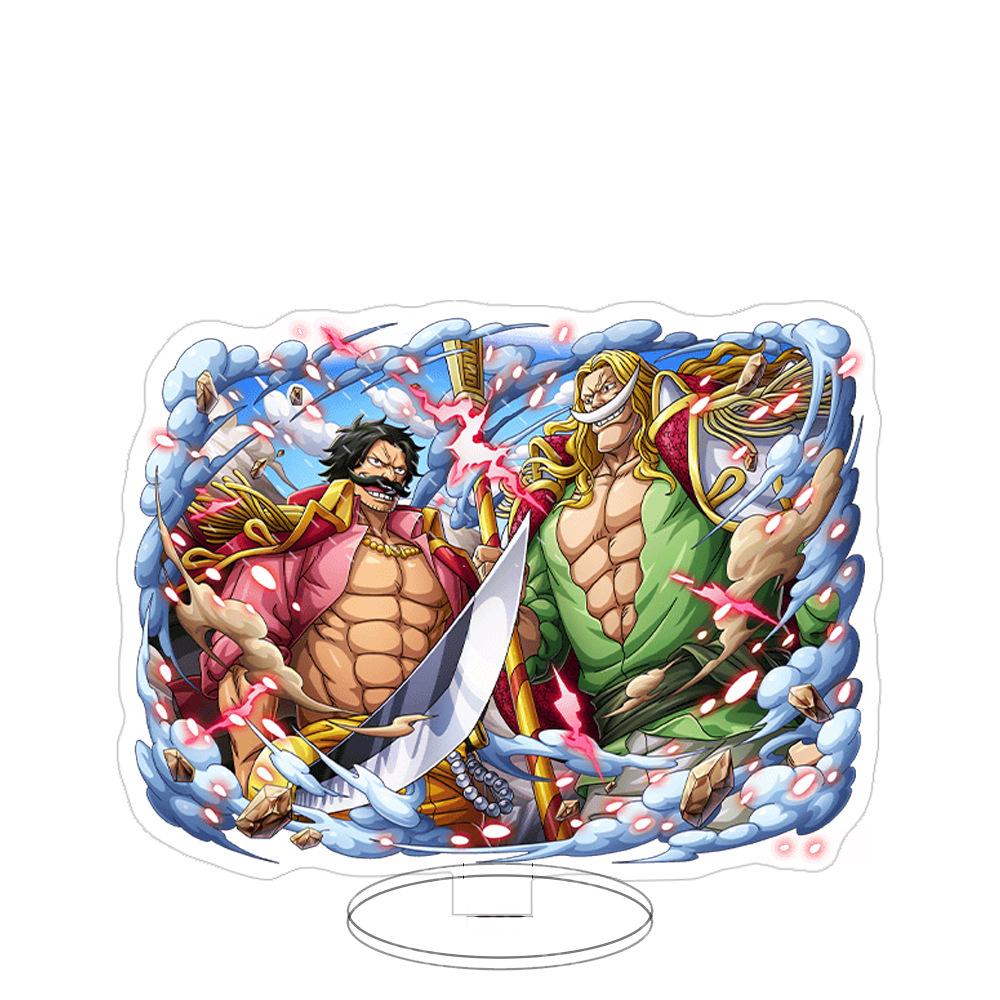 Stand Acrilico Grande Ornamenti Cartone Animato Pirata Luffy Sauron Espositore da Tavolo Spettacolo di Fumetti Vendita All'Ingrosso Consegna