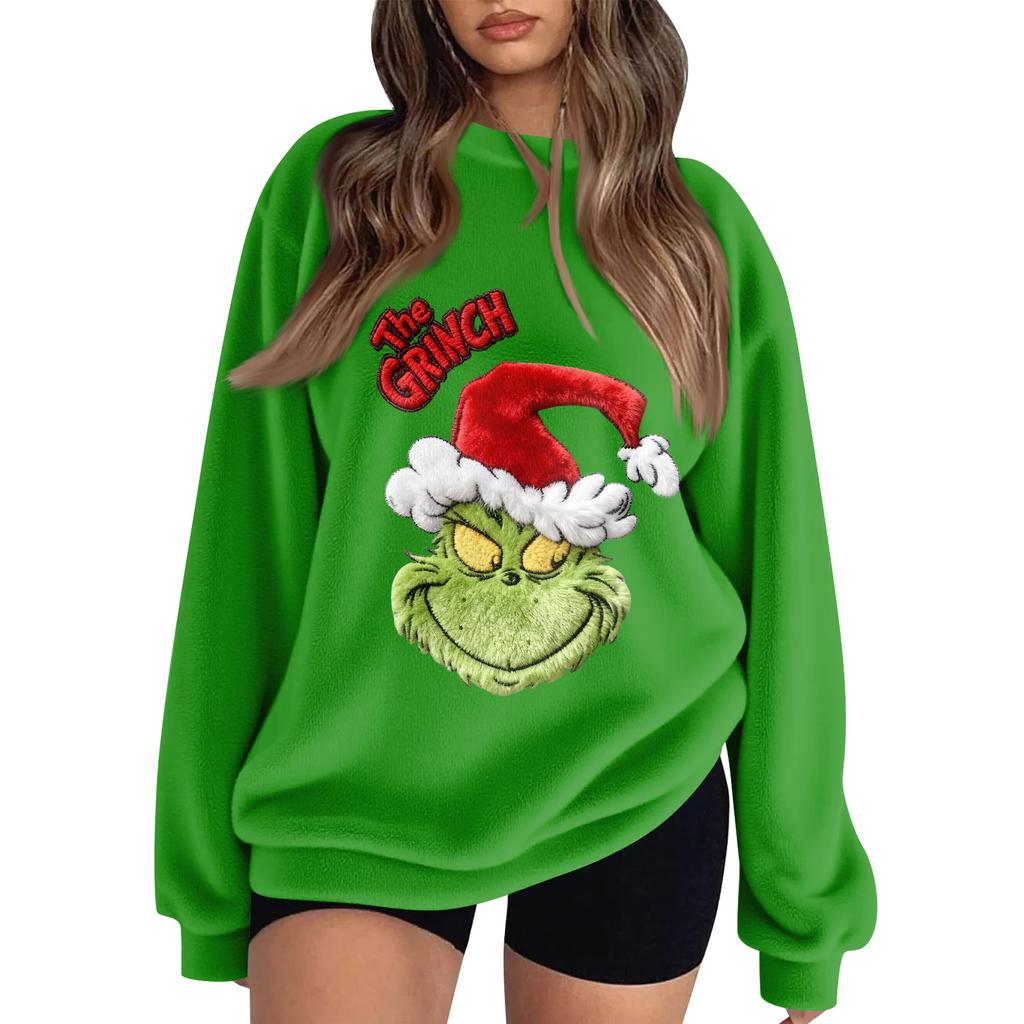 Damen Fleece-Hoodie Langarm Rundhals Lässig Bequem Locker geschnitten Leicht Damen-Hoodie