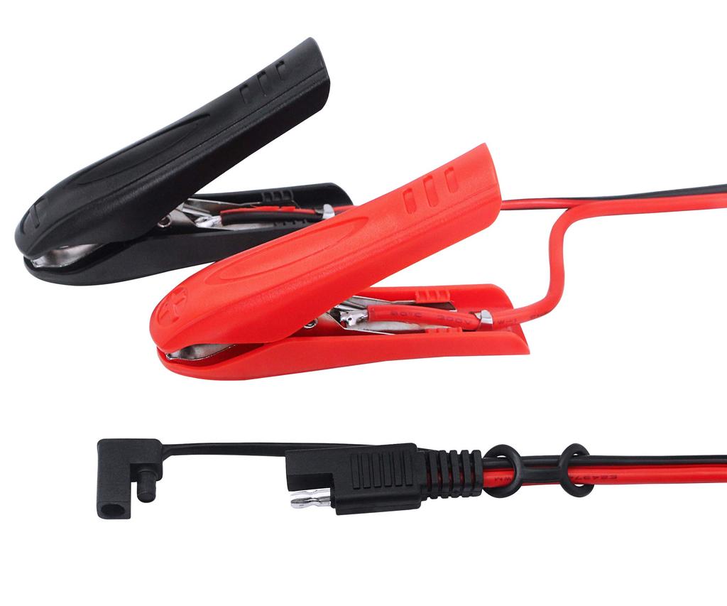CERRXIAN Alligator Clip To SAE Connector Extension Cable, Alligator Clip Quick Disconnect Cable, Solar